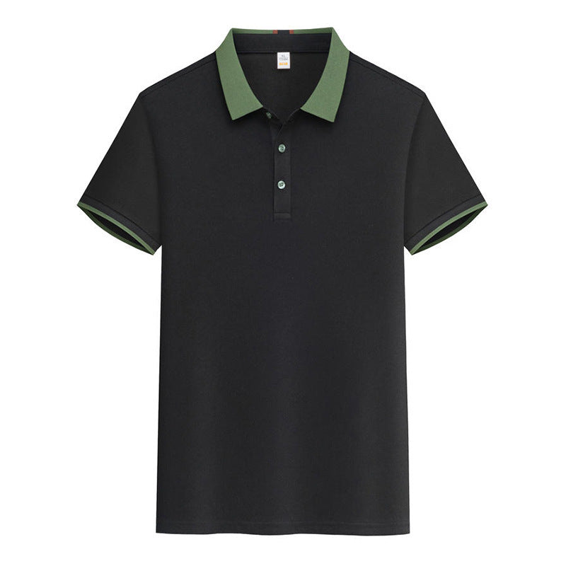 Contrast Color Lapels Polo Shirt - kinko