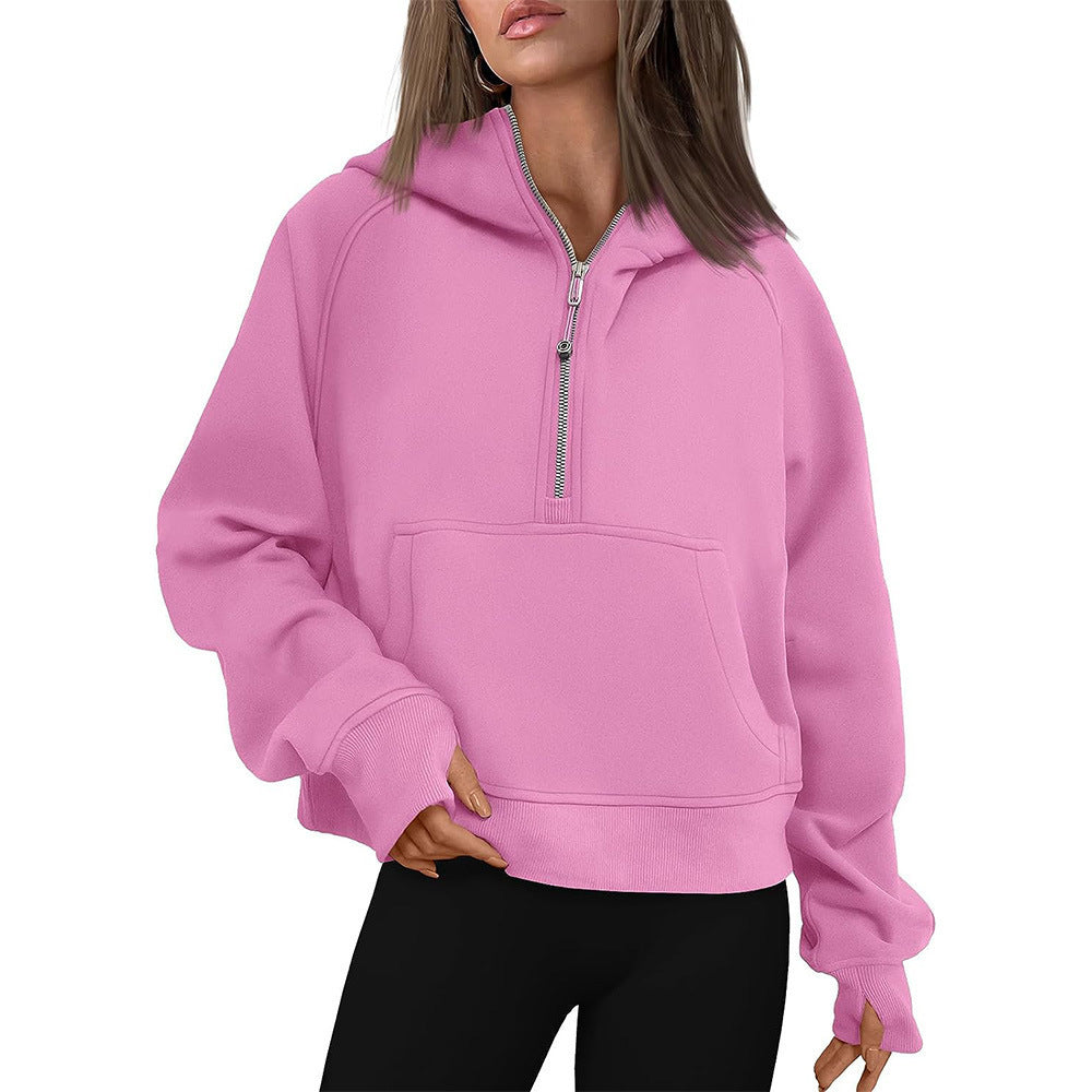 Fall Winter Hooded Zipper Thickening Sweater - kinko Global Holdings inc
