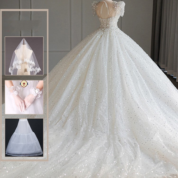New Bridal Main Yarn Large Trailing Tail At Large Princess Senior Texture Small Out Of Doors Yarn - kinko