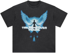 Retro Cotton-padded Clothes T-shirt Street Hip Hop Casual Short Sleeve Men Clothing Top