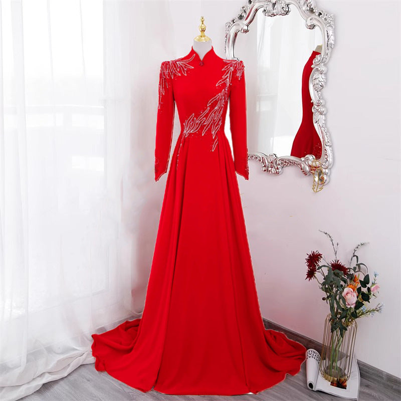 New Long Sleeve Formal Evening Party Dress - kinko