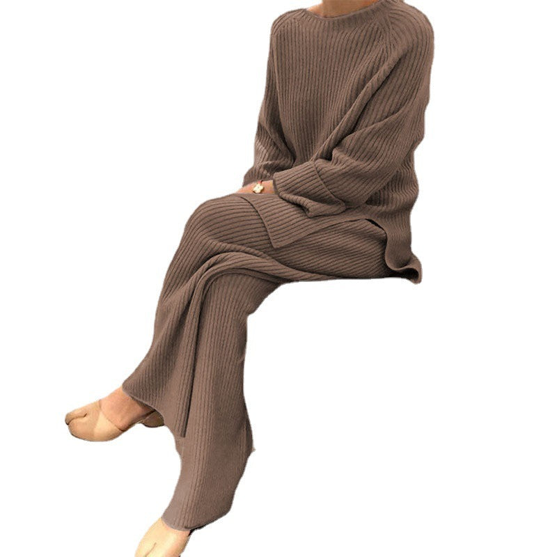 Knit Casual Two-piece Knitted Sweater - kinko