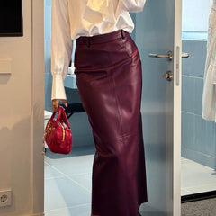Temperament High Waist Split Skirt - kinko