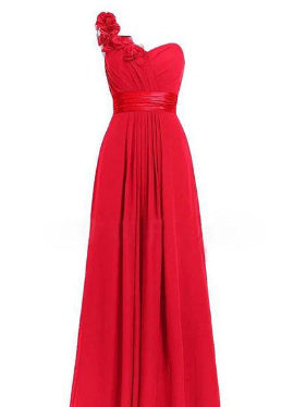 Women's Multi Colored Slanted Neck Sleeveless Strapless Long Dress - kinko