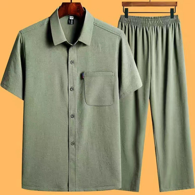 Loose ICE Cotton Two-piece Pocket Shirt - kinko