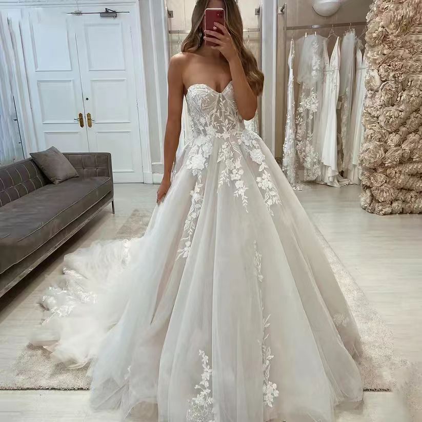 Bridal Lace Tube Top Main Yarn Heavy Industry Advanced - kinko