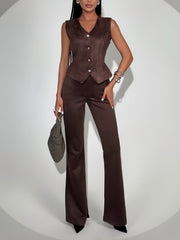 Women's Outer Wear Spring And Summer Vest Pants Two-piece Set - kinko