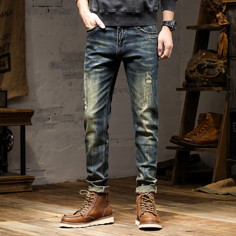 High-end Jeans Men's Stretch Nostalgic Retro - kinko