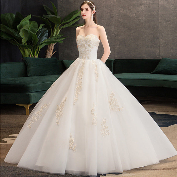 Bride Long-sleeved Forest Super Fairy Dream Luxury Luxury Starry Sky Trailing - kinko