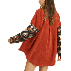 Fall Winter Cowboy Coat Female Corduroy