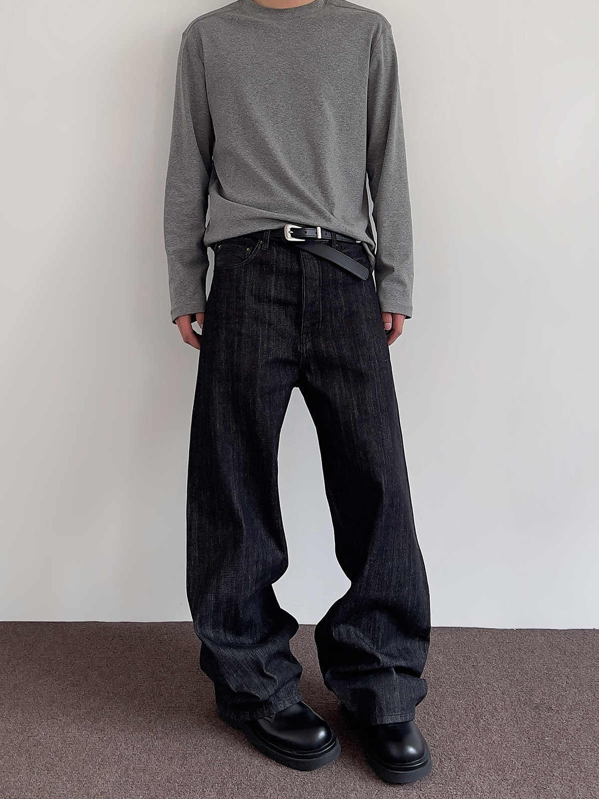 Jeans Straight Micro-pull A- Line Casual Pants - kinko